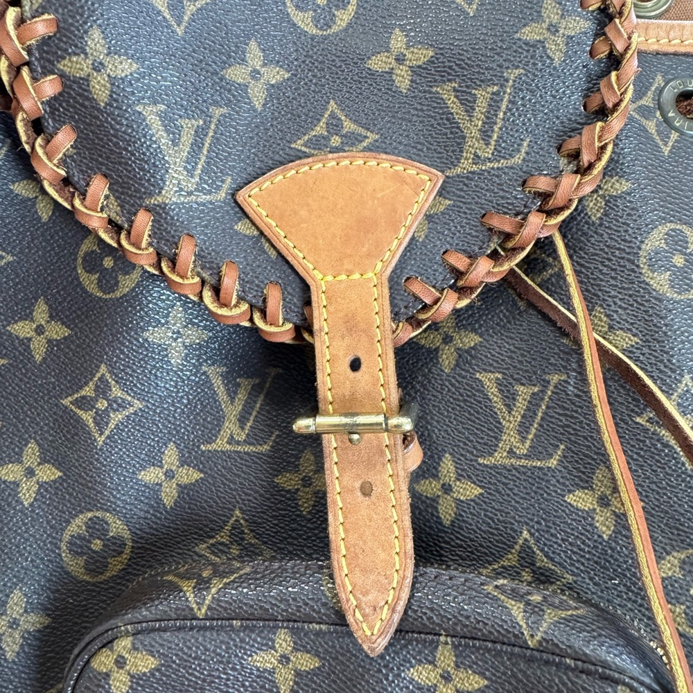 Louis Vuitton Brown and Tan backpack with Fringe by Vintage Boho Bags - Picture 6 of 12